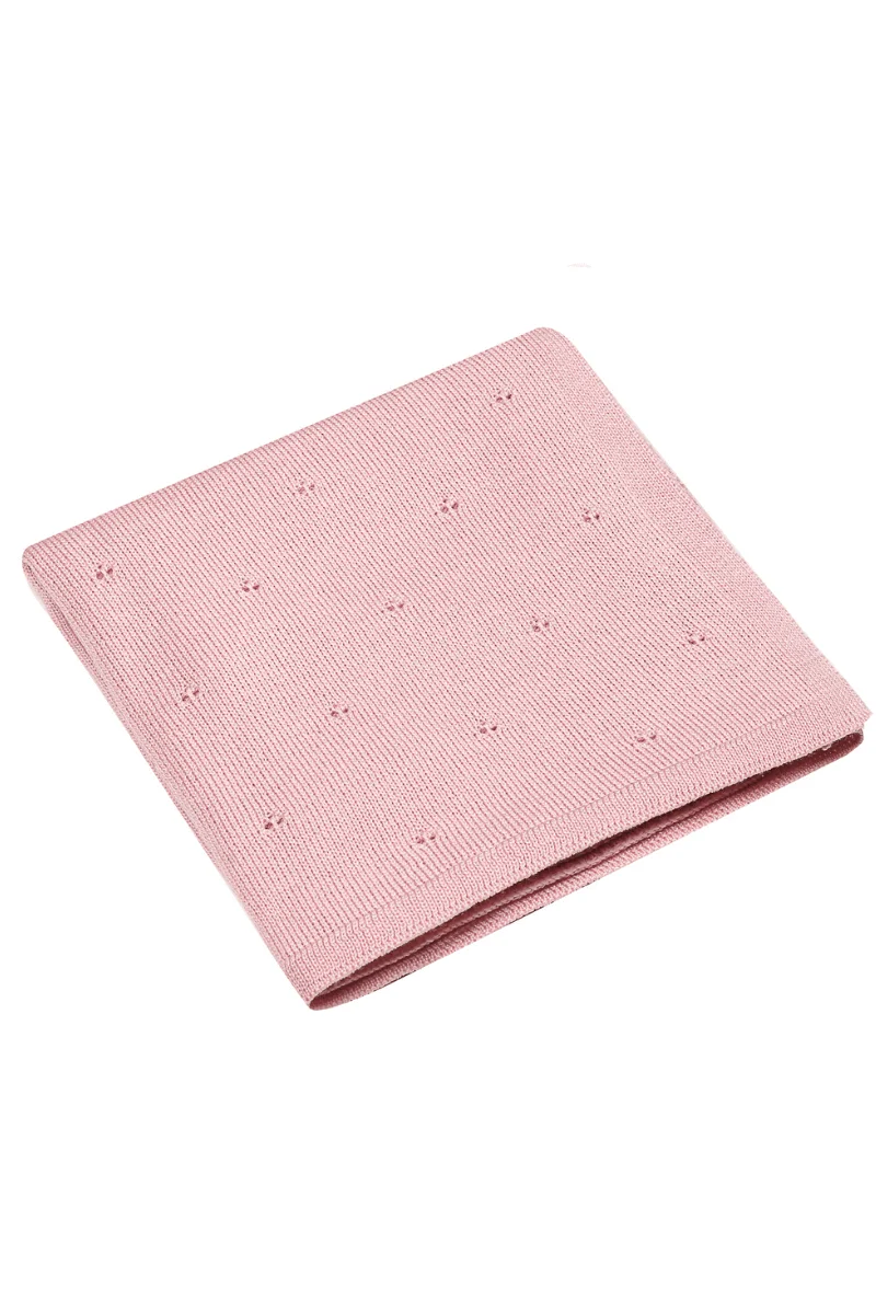 APOLLO kūdikio pledas – 100 % merino vilna – Rausvas