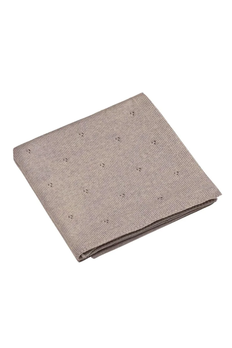 APOLLO kūdikio pledas – 100 % merino vilna – Rusvai pilkas (Taupe)
